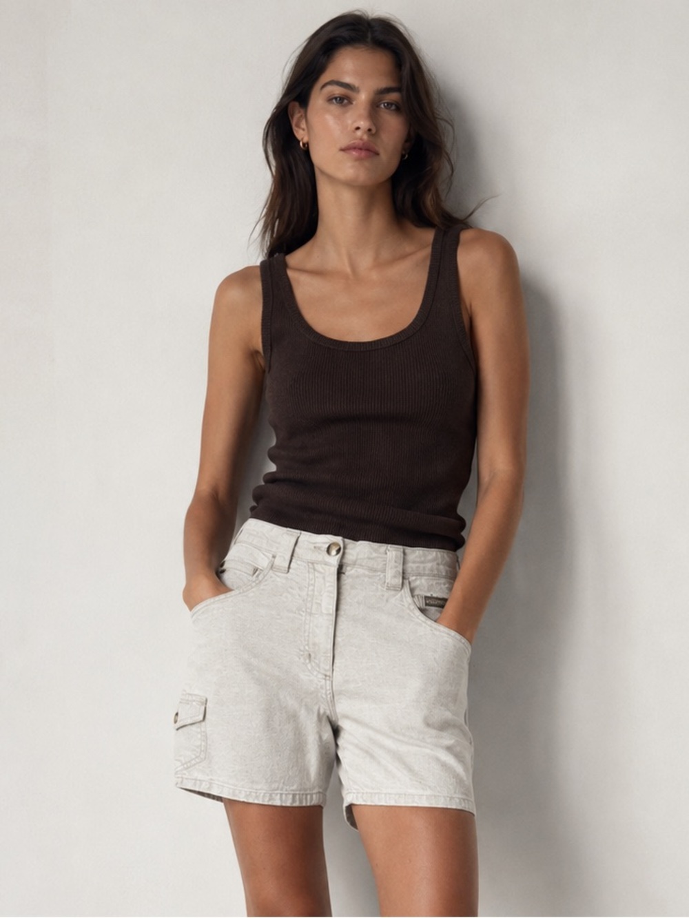 Vintage Linen/Cotton Cargo Shorts